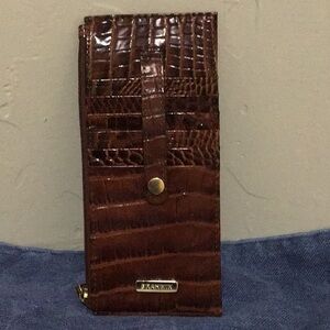 Brahmin Genuine Leather Credit Card Wallet Pecan Melbourne EUC